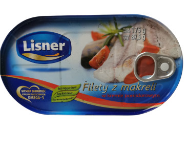 Lisner Mackerel Fillet in Tomato Sauce 175g