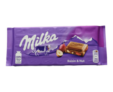 Milka Chocolate with Raisins & Nuts 100g