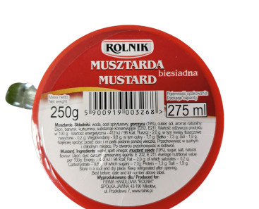 Rolnik Mustard 275g