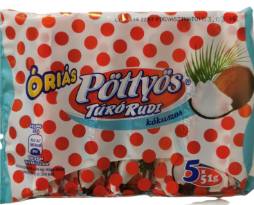 Pottyos Orias Turo Rudi Coconut 5x51g