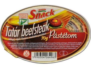 Snack Tatar Beefsteack Pate 70g