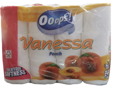 Vanessa Toilet Roll Peach x24